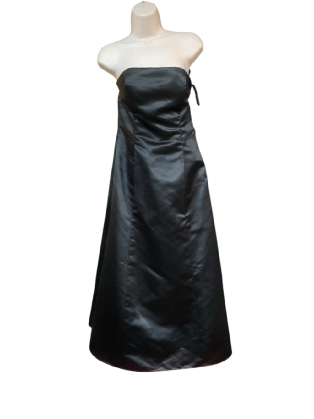 Vtg Scott McClintock Strapless Corset Back Dress Black and Red Size 8